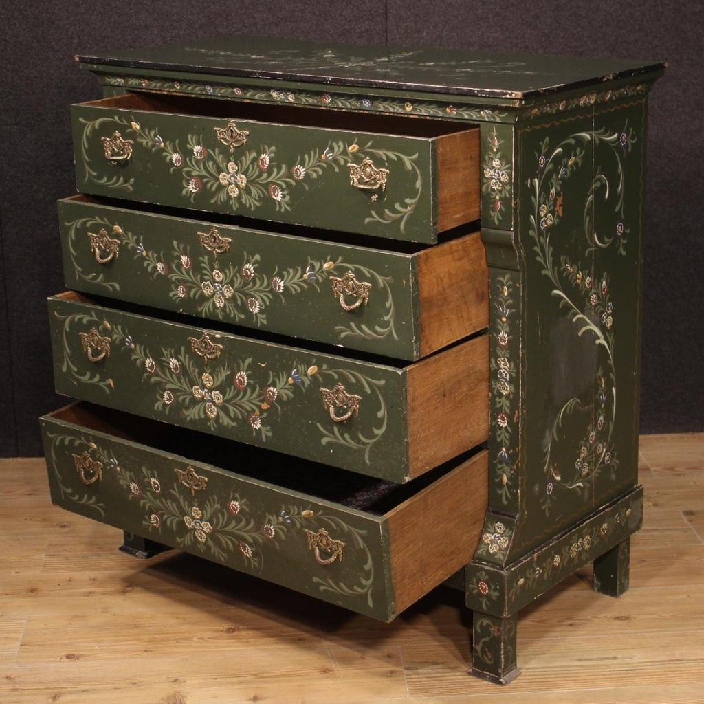 20th Century Green Lacquered and Painted Wood Dutch Dresser, 1920 7