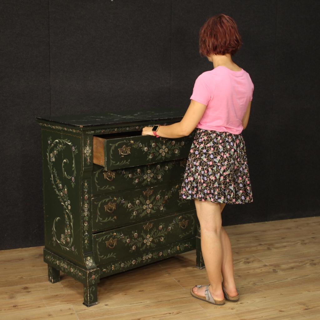 20th Century Green Lacquered and Painted Wood Dutch Dresser, 1920 9