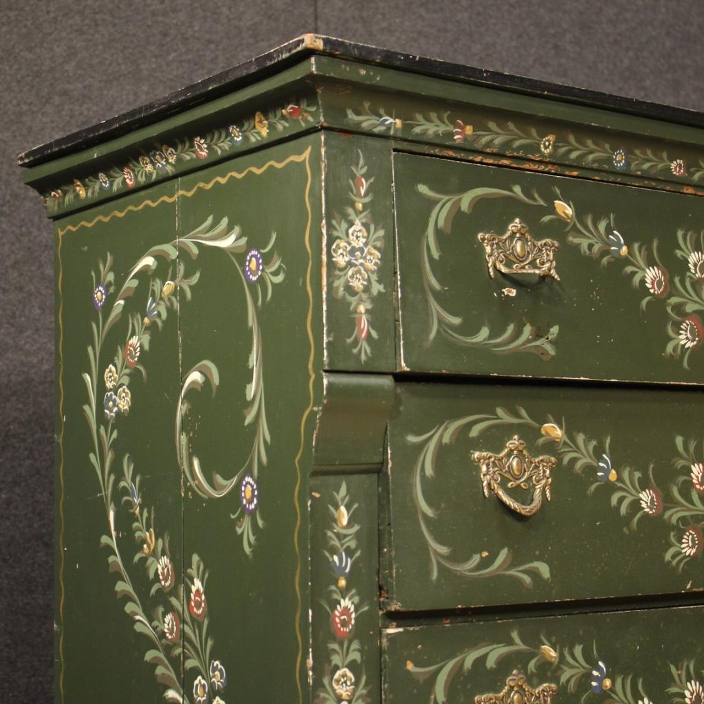 20th Century Green Lacquered and Painted Wood Dutch Dresser, 1920 2
