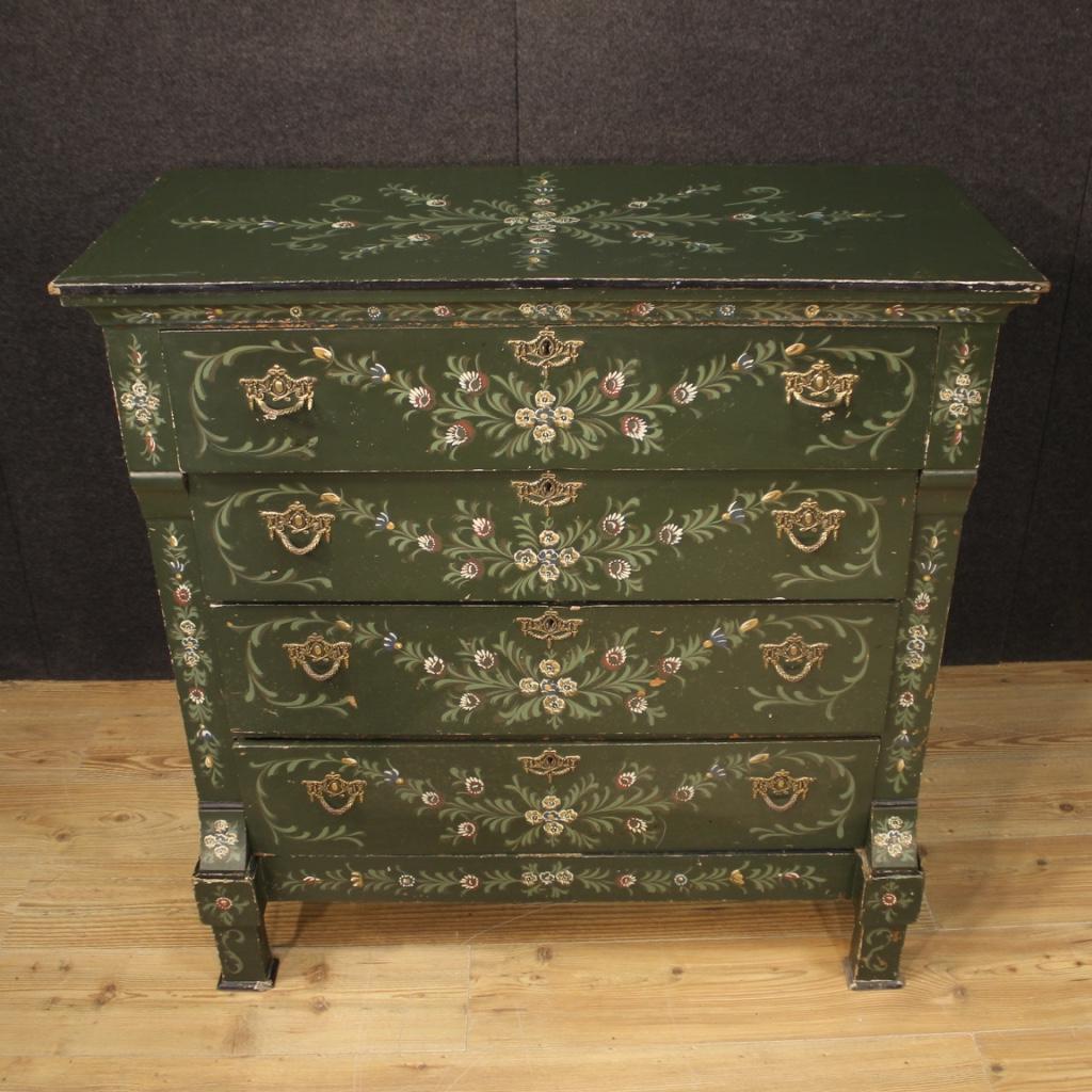 20th Century Green Lacquered and Painted Wood Dutch Dresser, 1920 4