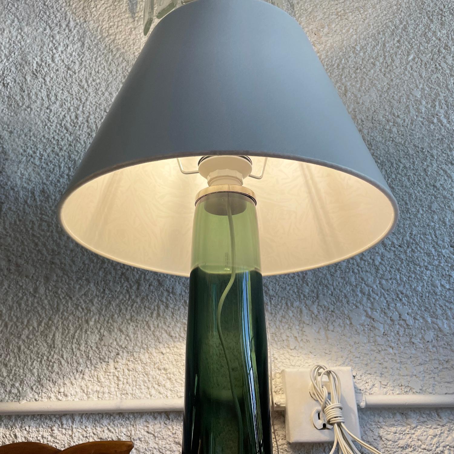 20th Century Green Swedish Pair of Large Orrefors Table Lights by Carl Fagerlund For Sale 4