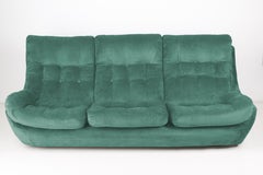 20th Century Green Velvet Atlantis Sofa, 1960s