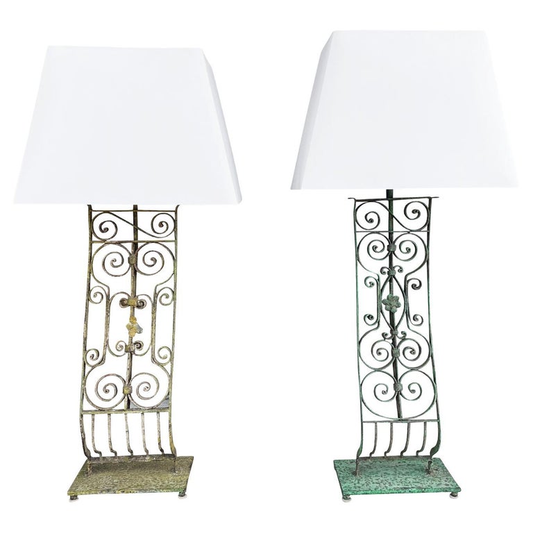 Tall Metal Table Desk Lamps, Little Wrought Iron Table Lamps