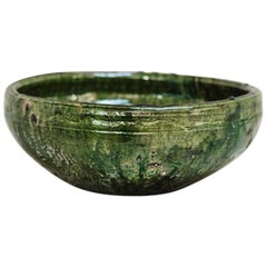 20th Century Greenglazed Terracotta Bowl