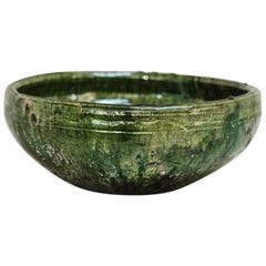 20th Century Greenglazed Terracotta Bowl