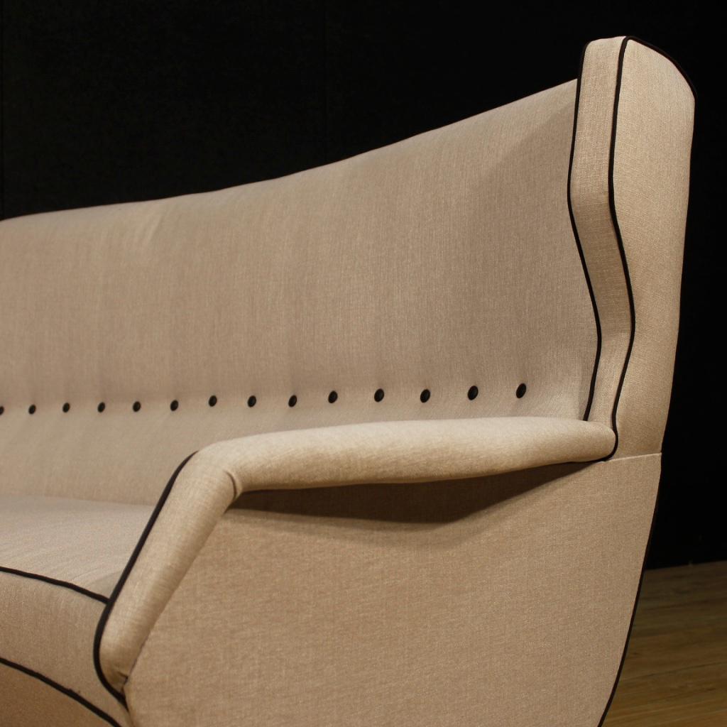 20th Century Grey Fabric and Metal Italian Design Sofa, 1960 7