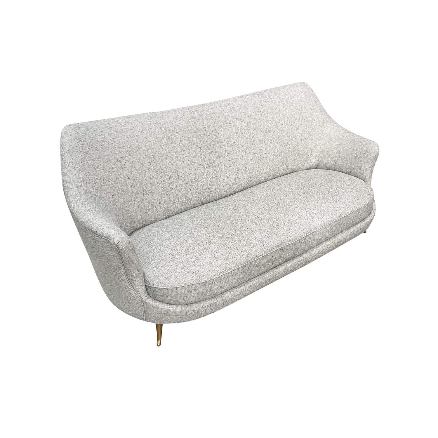 20th Century Grey Italian Two Seater Sofa, Vintage Canapé by ISA Bergamo For Sale 1