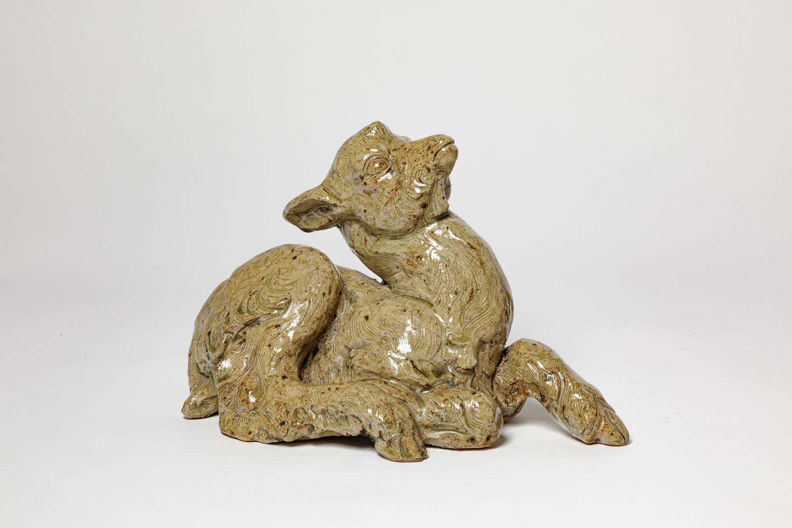 André Rozay - La Borne

Realised circa 1970

Unique handmade sculpture

20th century design animal ceramic sculpture 

Original perfect ceramic condition

Signed

height 20 cm
Long 32 cm
Depth 14 cm