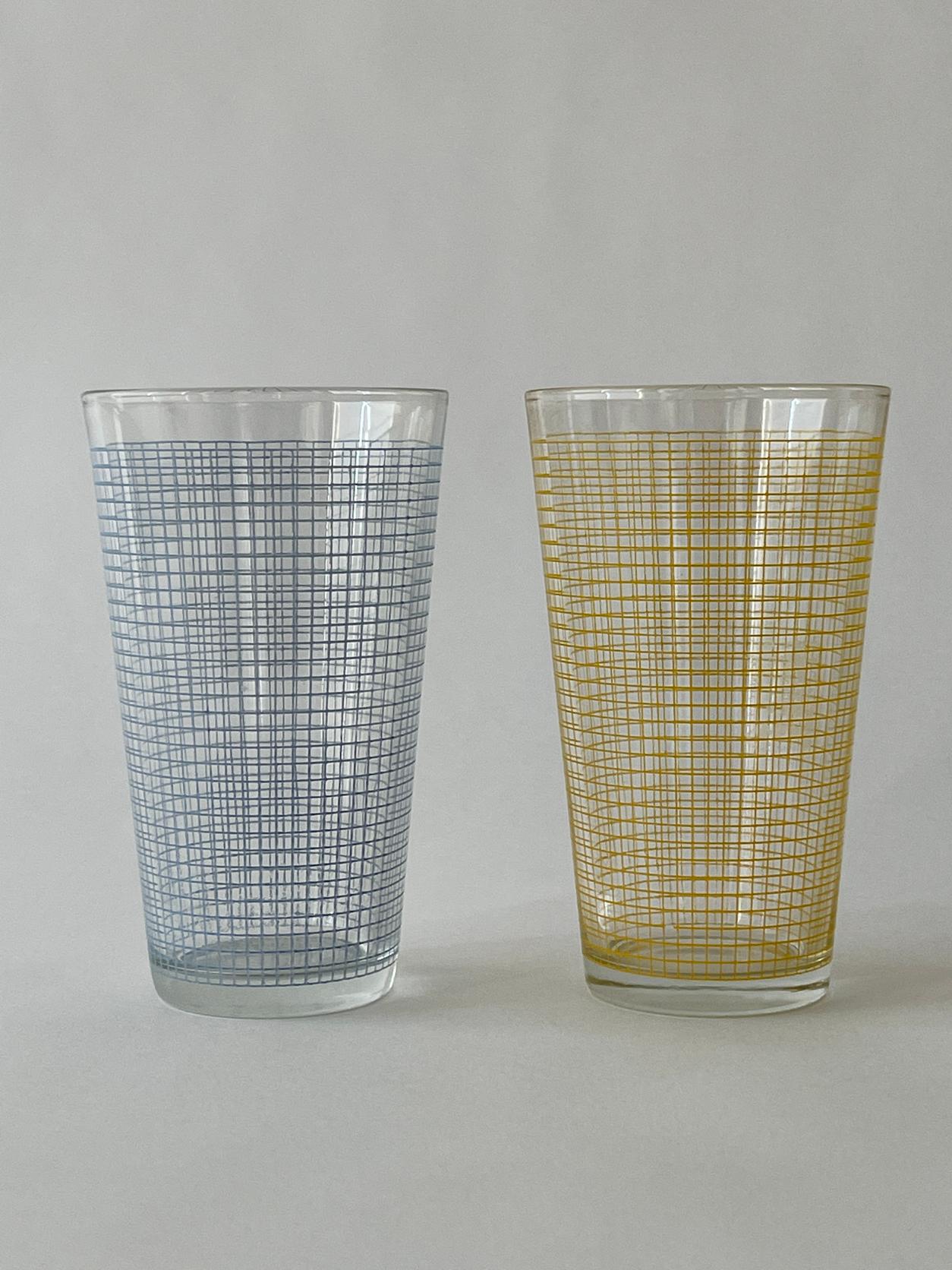 Post-Modern 20th Century Grid Glasses For Sale