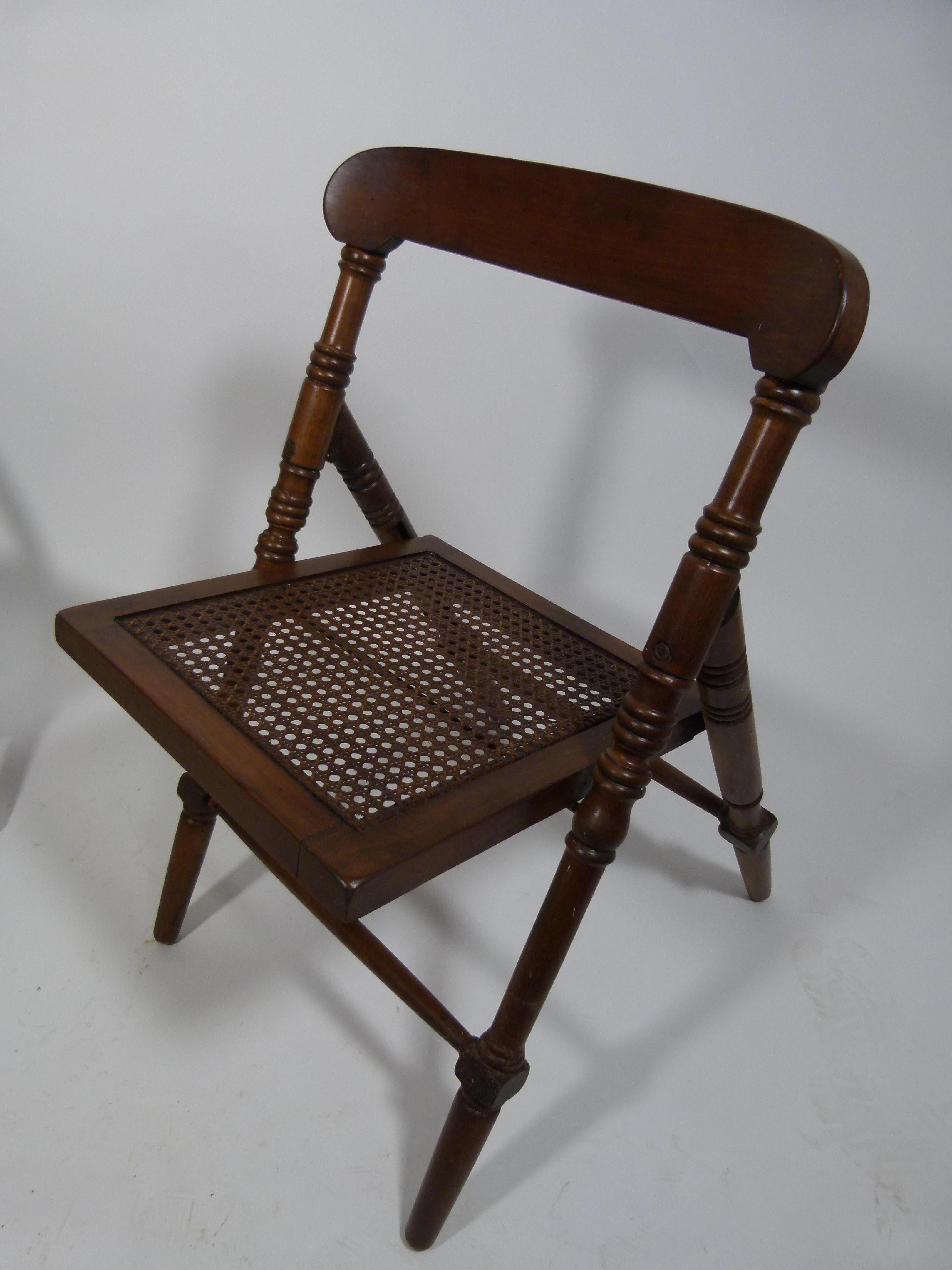 20th Century Gridded Seat Spanish Folding Chair 5
