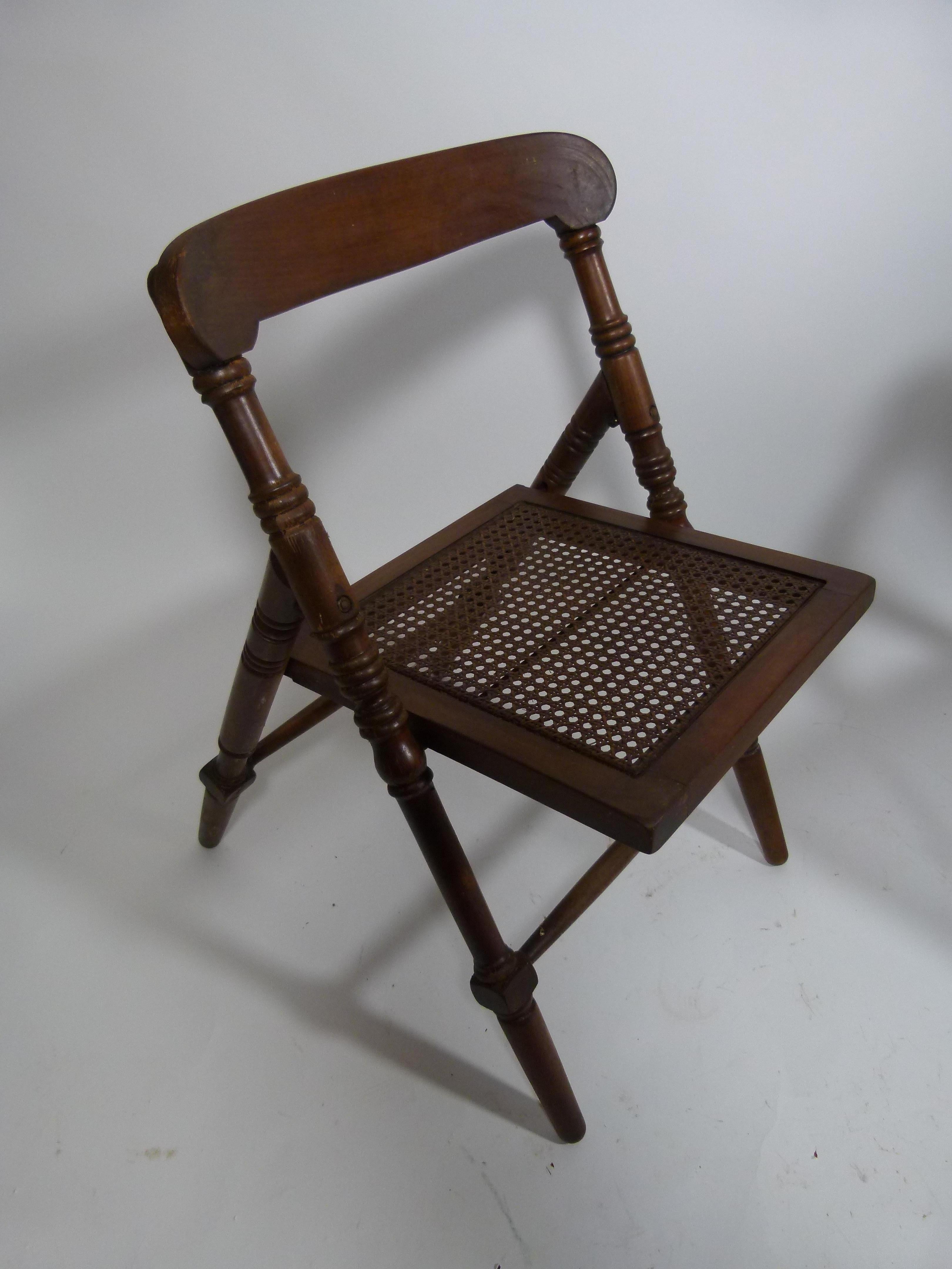 20th Century Gridded Seat Spanish Folding Chair 9