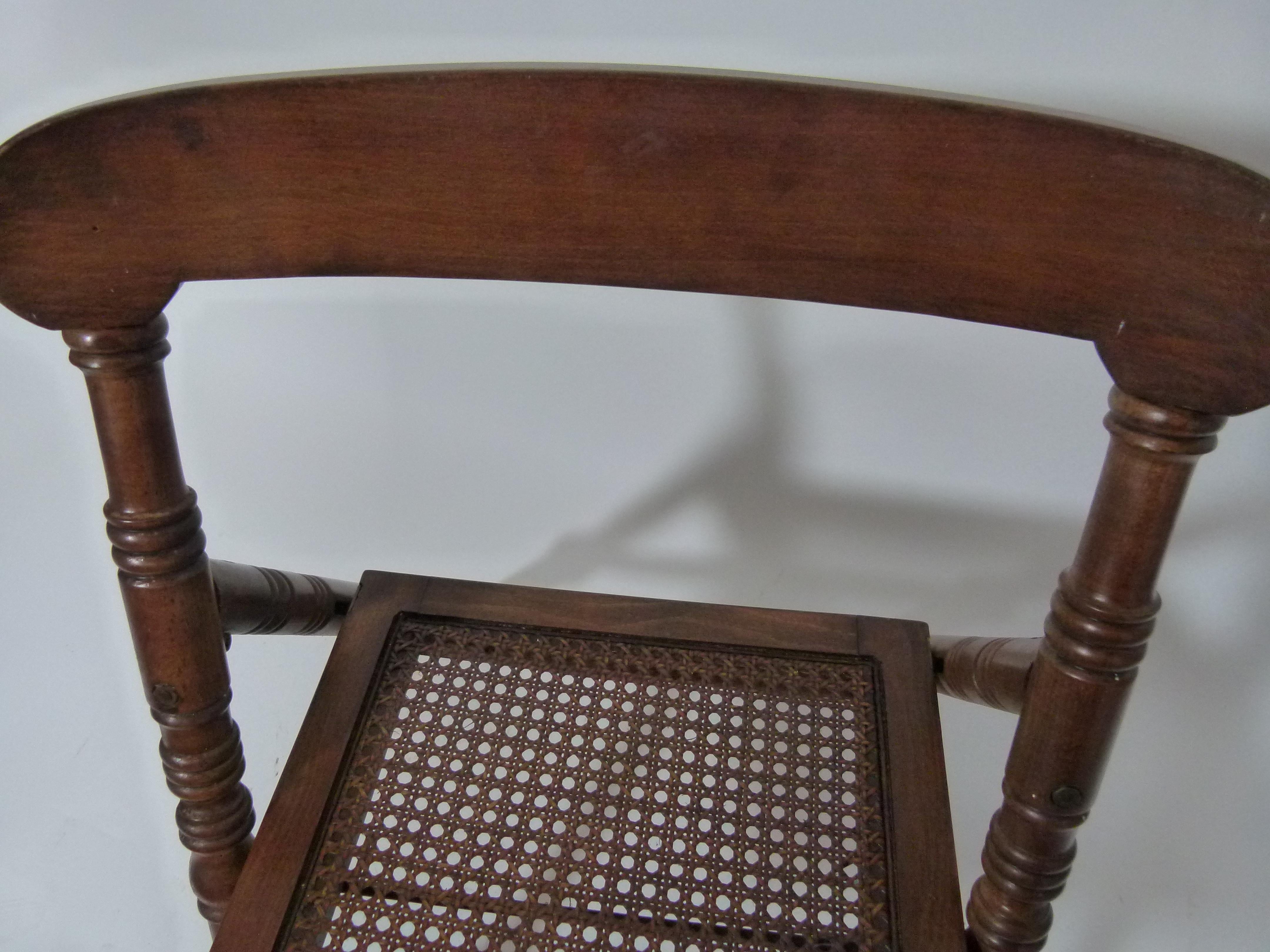20th Century Gridded Seat Spanish Folding Chair 1