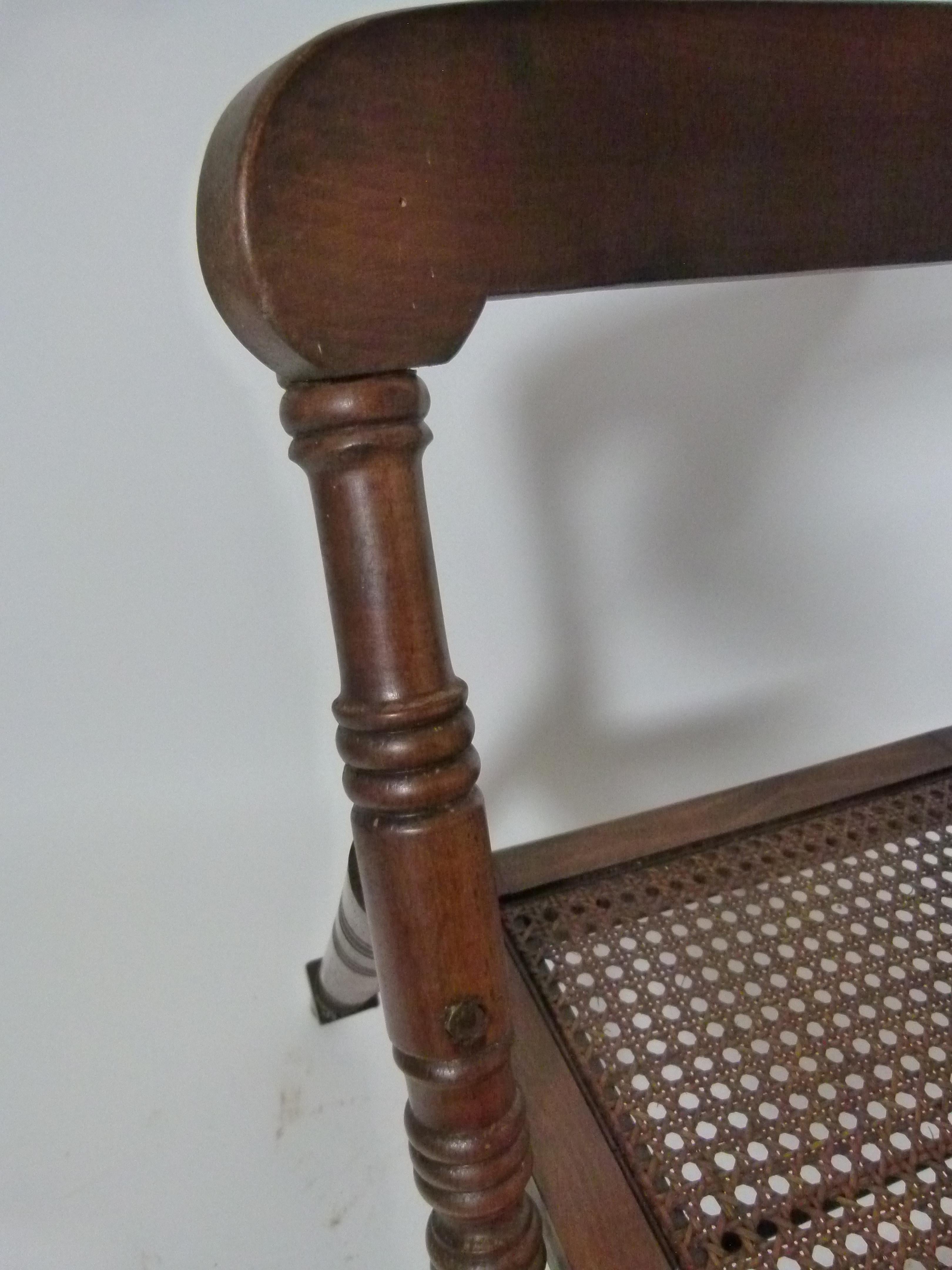 20th Century Gridded Seat Spanish Folding Chair 2