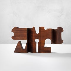 20th Century Group Np2 Nerone Ceccarelli Wooden Sculpture