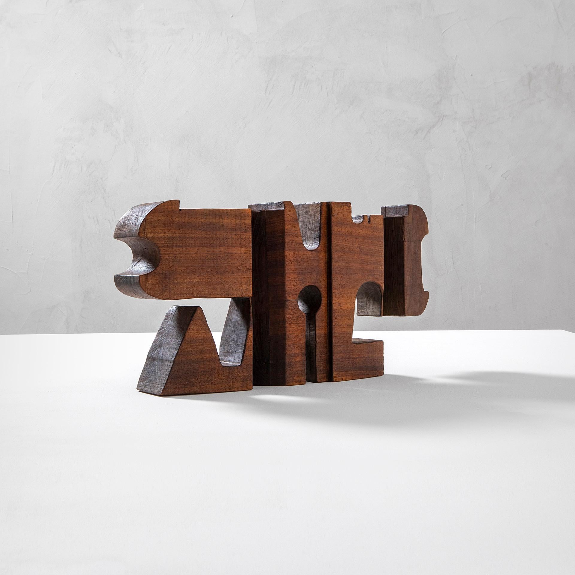Mid-Century Modern 20th Century Group Np2 Nerone Ceccarelli Giancarlo Patuzzi Wooden Sculpture 60's For Sale