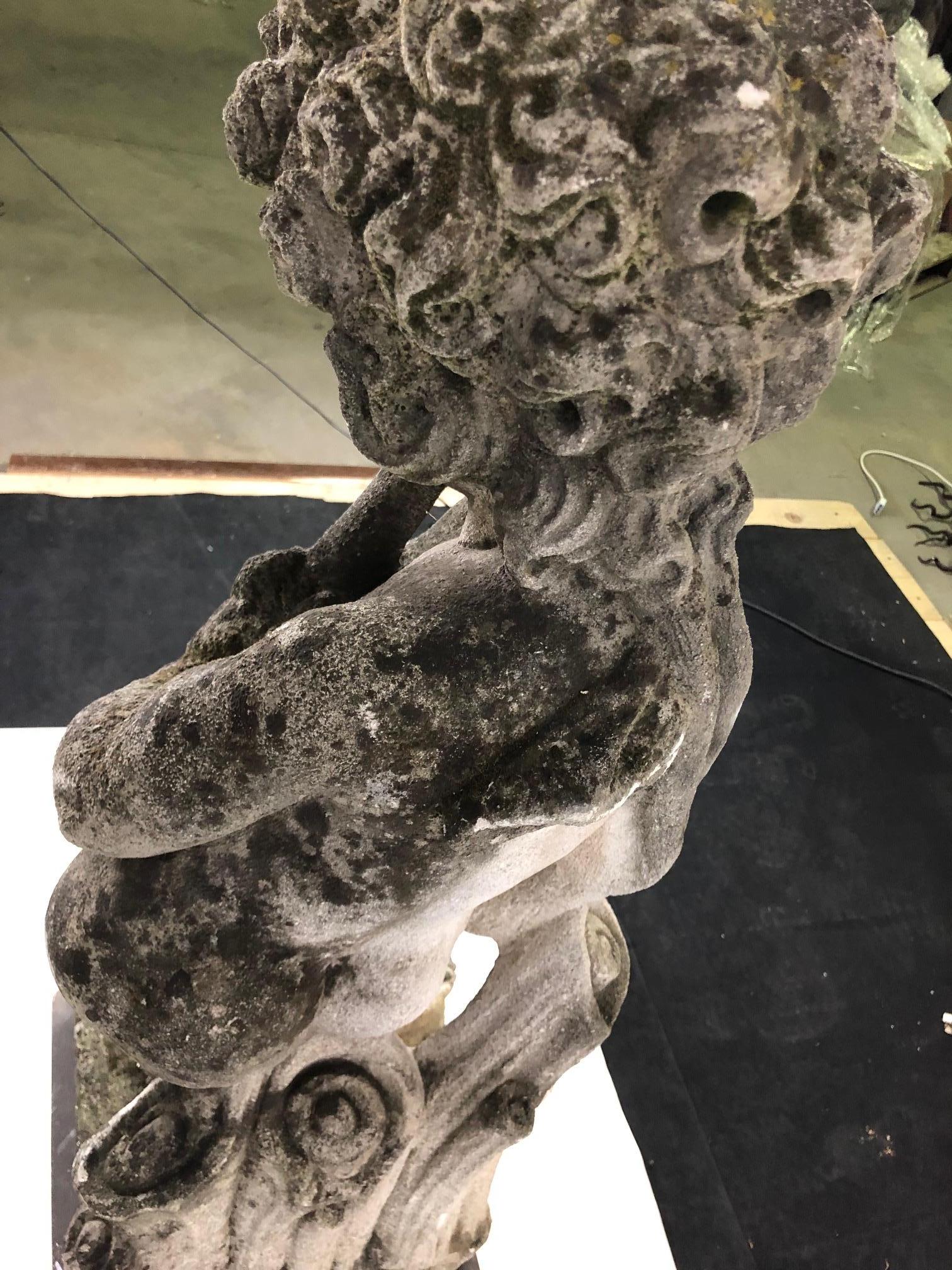 20th Century Group of Four Vicenza Stone Sculptures Musicians Cherubs 3