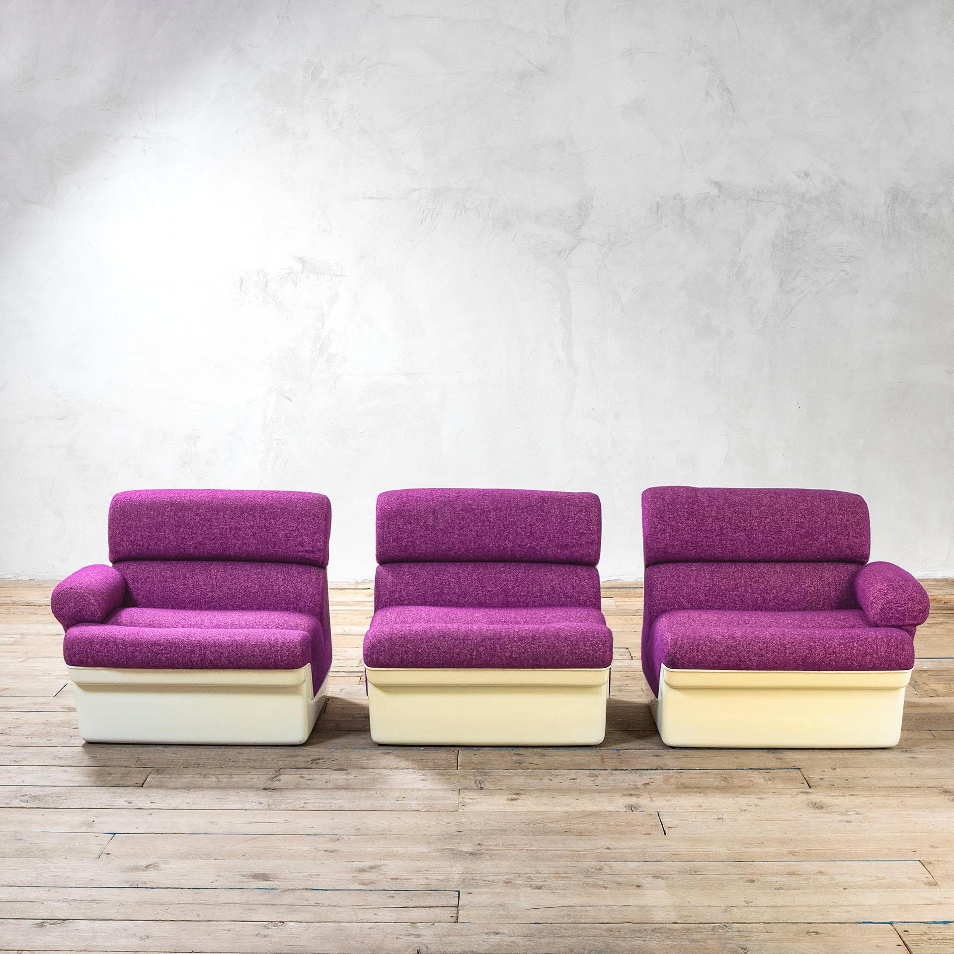 Modern 20th Century Guarnacci, Padovano and Vagnoni for 1p Attributed, Modular Sofa 70s For Sale