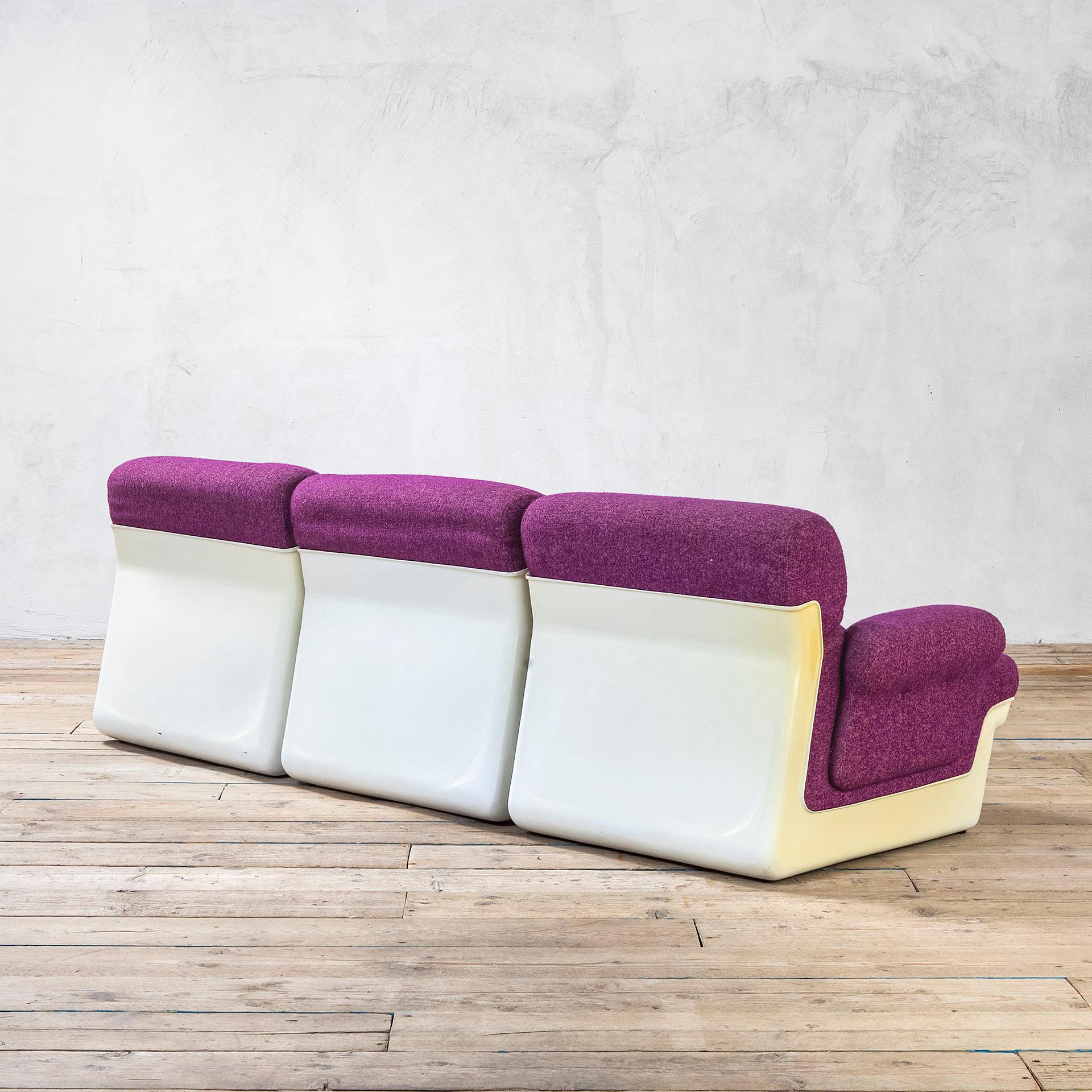 Italian 20th Century Guarnacci, Padovano and Vagnoni for 1p Attributed, Modular Sofa 70s For Sale