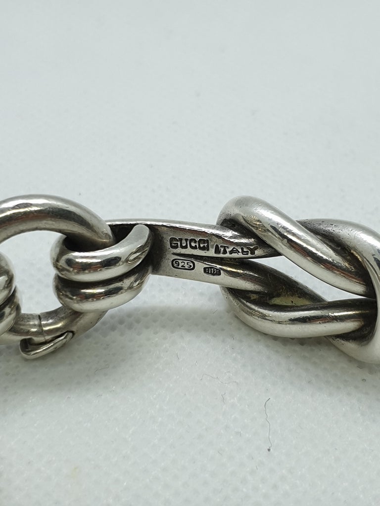 20th Century Gucci Sterling Silver Vintage Bracelet Italy, 1960s at 1stDibs