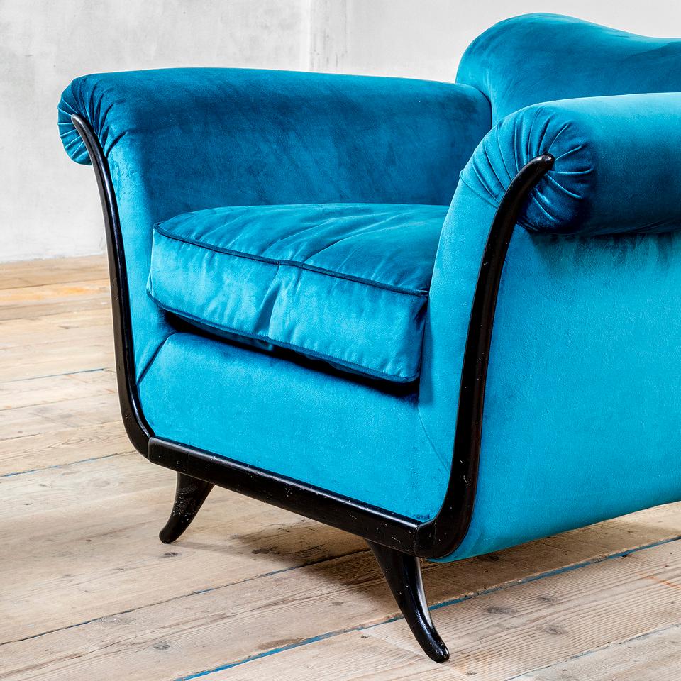 Mid-20th Century 20e siècle, Guglielmo Ulrich Paire de fauteuils 1950 en vente
