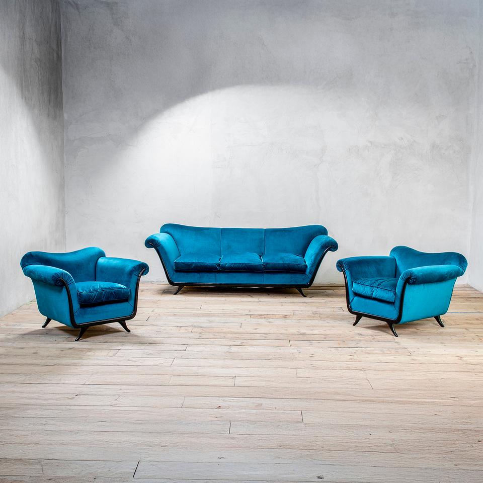 20e siècle, Guglielmo Ulrich Paire de fauteuils 1950 en vente 2