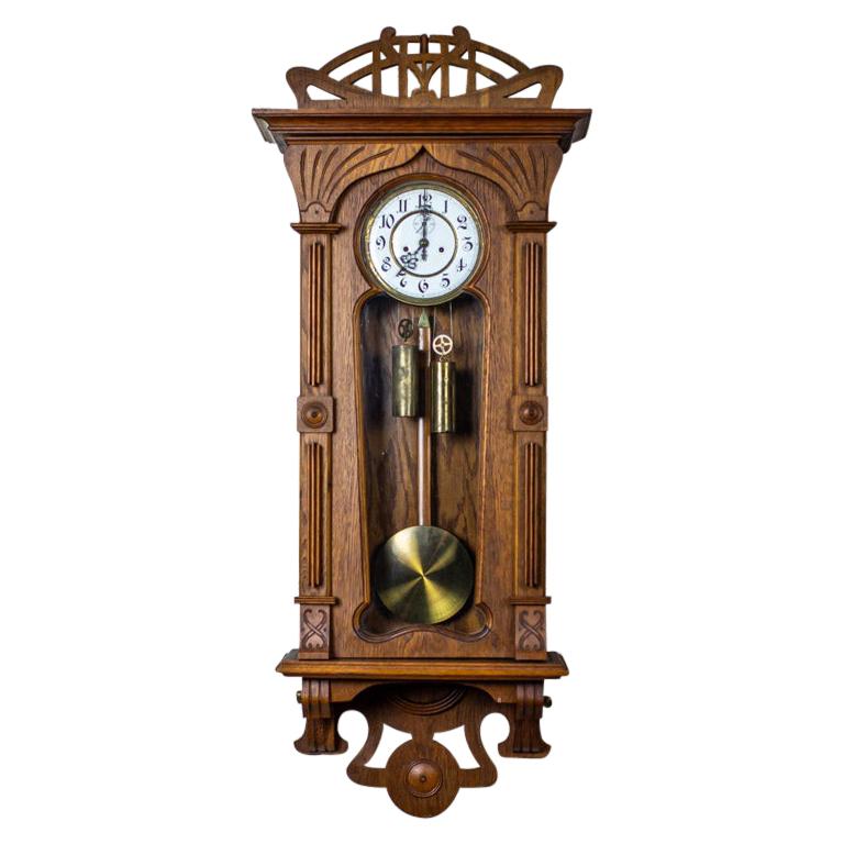 20th Century Gustav Becker Art Nouveau Wall Clock