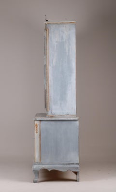20th Century Gustavian Style Glazed Display Cabinet / Bookcase