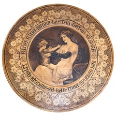 20th Century Gustavian Sweden Wall Plate Painted, circa 1890s