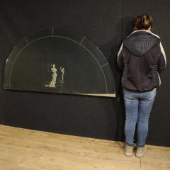 20th Century Half-Moon Italian Mirror, 1950