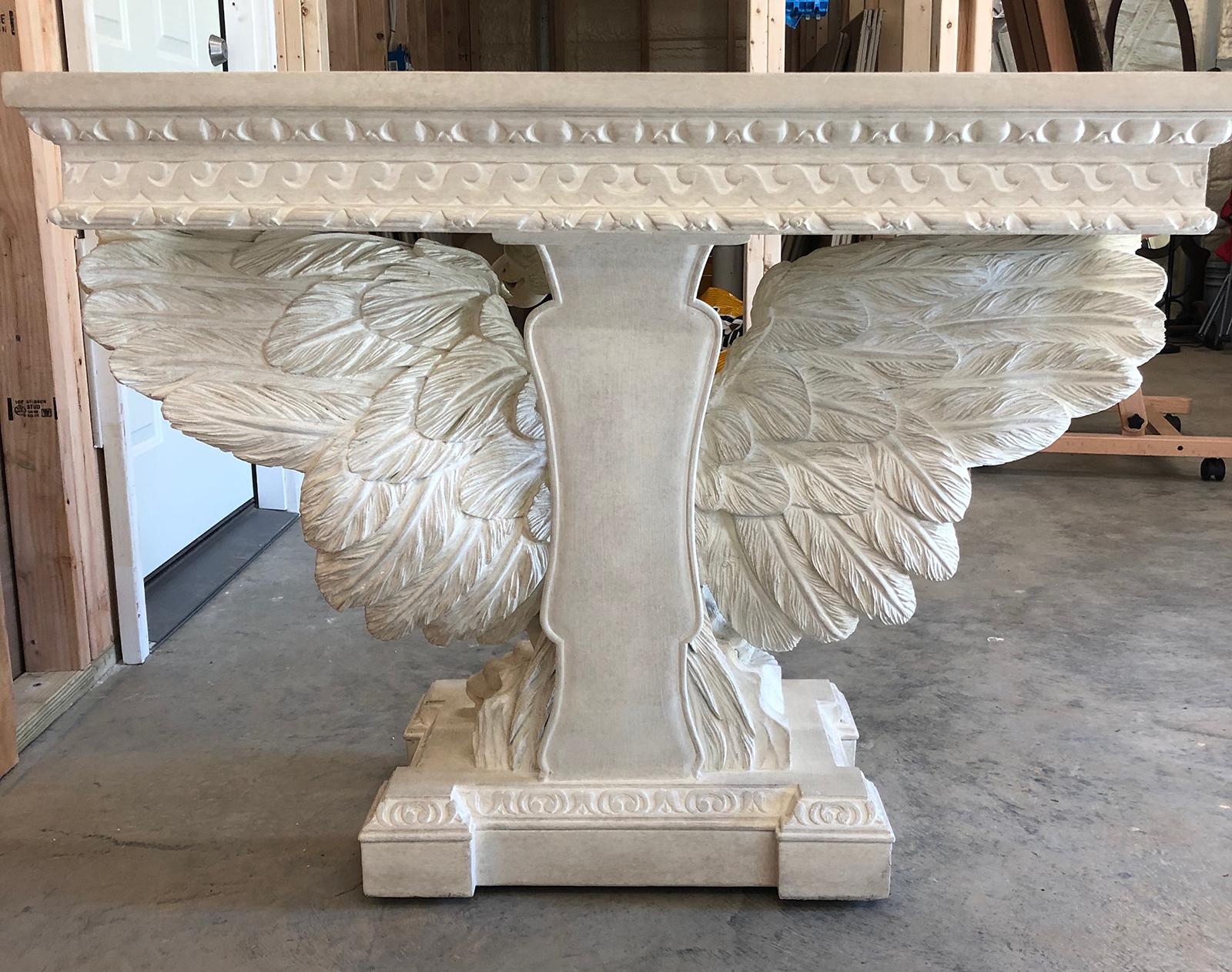 20th Century Georgian Style Pine Carved Eagle Console with Custom Painted Finish 10