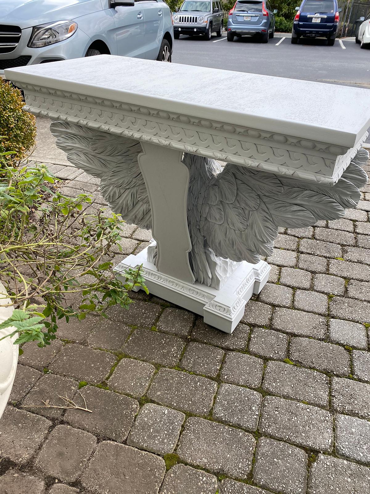 20th Century Georgian Style Pine Carved Eagle Console with Custom Painted Finish 12
