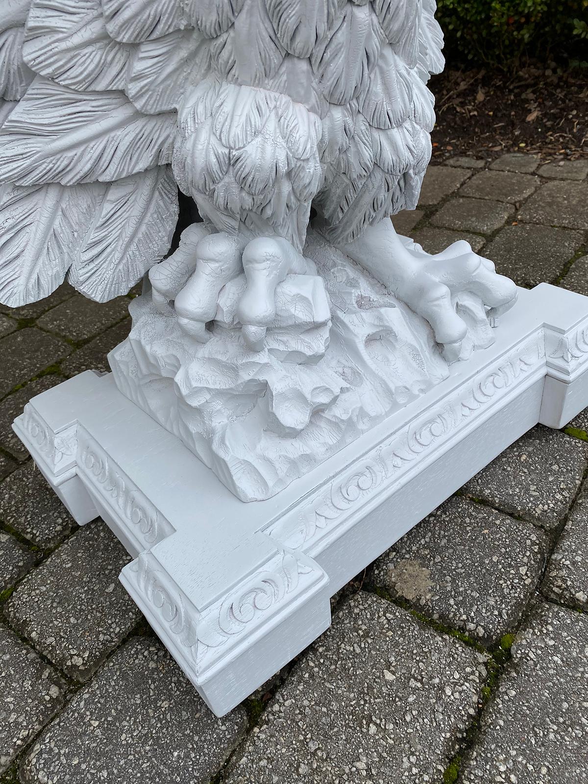 20th Century Georgian Style Pine Carved Eagle Console with Custom Painted Finish 9