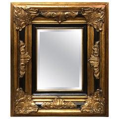 20th Century Hand Carved Giltwood Crystal Mirror in Louis XV Style