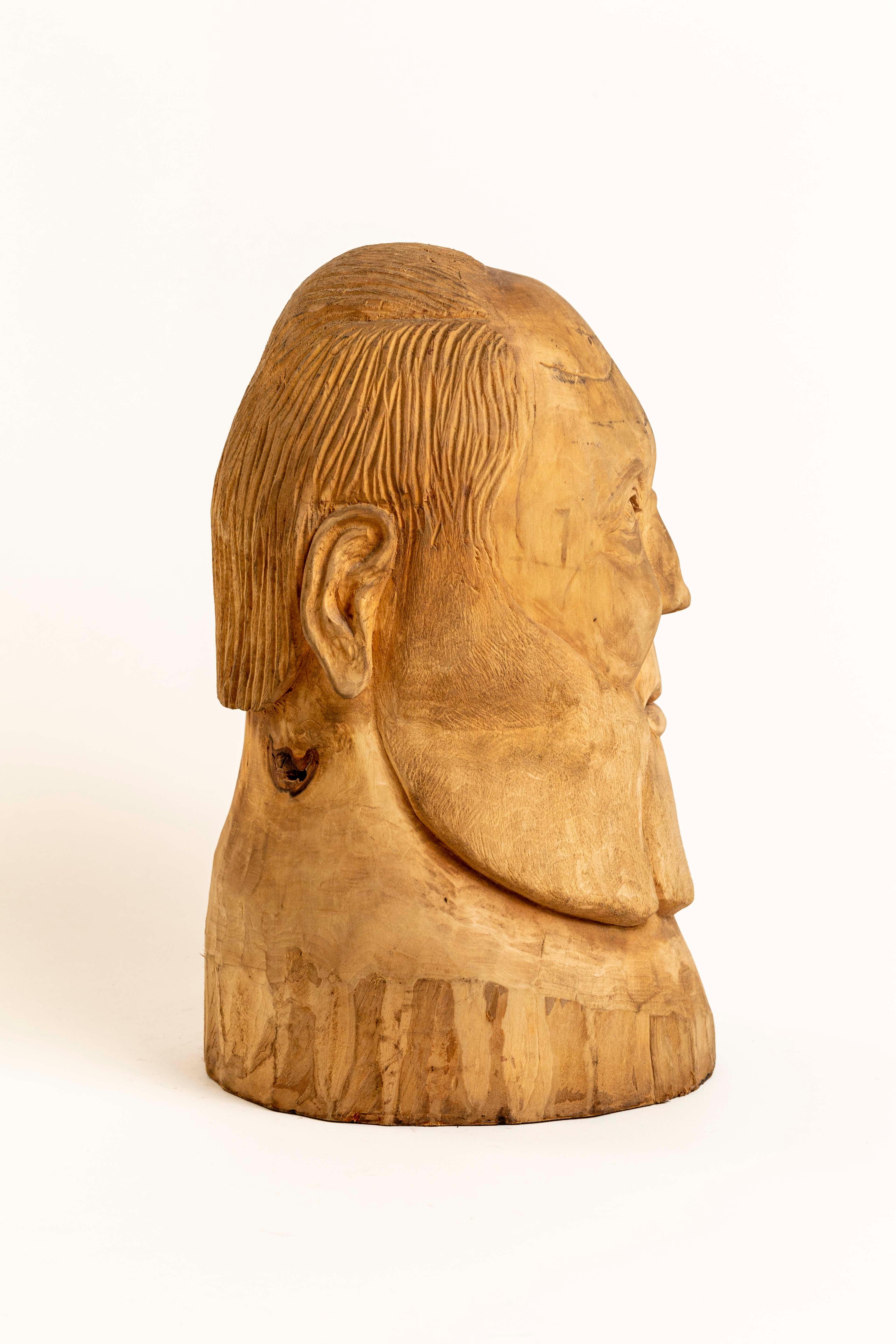 Handgeschnitzte Volkskunst-Skulptur aus Holz von Duane Hansen aus dem 20. Jahrhundert im Zustand „Gut“ im Angebot in Philadelphia, PA