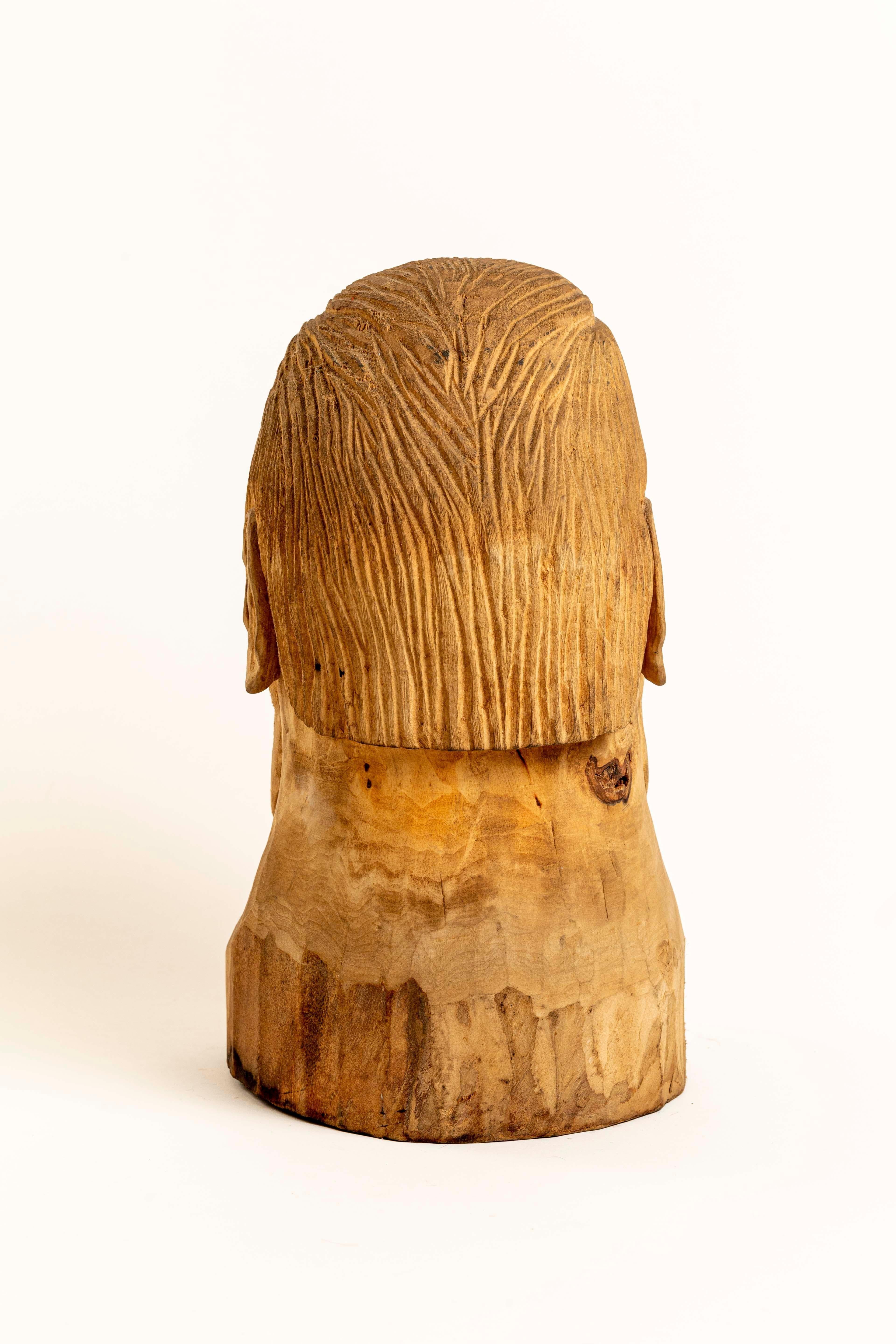 Bois Sculpture d'art populaire du 20ème siècle en bois sculpté à la main par Duane Hansen en vente