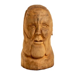 20th Century Hand Carved Wood Folk Art Sculpture by Duane Hansen