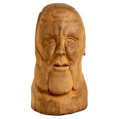 20th Century Hand Carved Wood Folk Art Sculpture by Duane Hansen