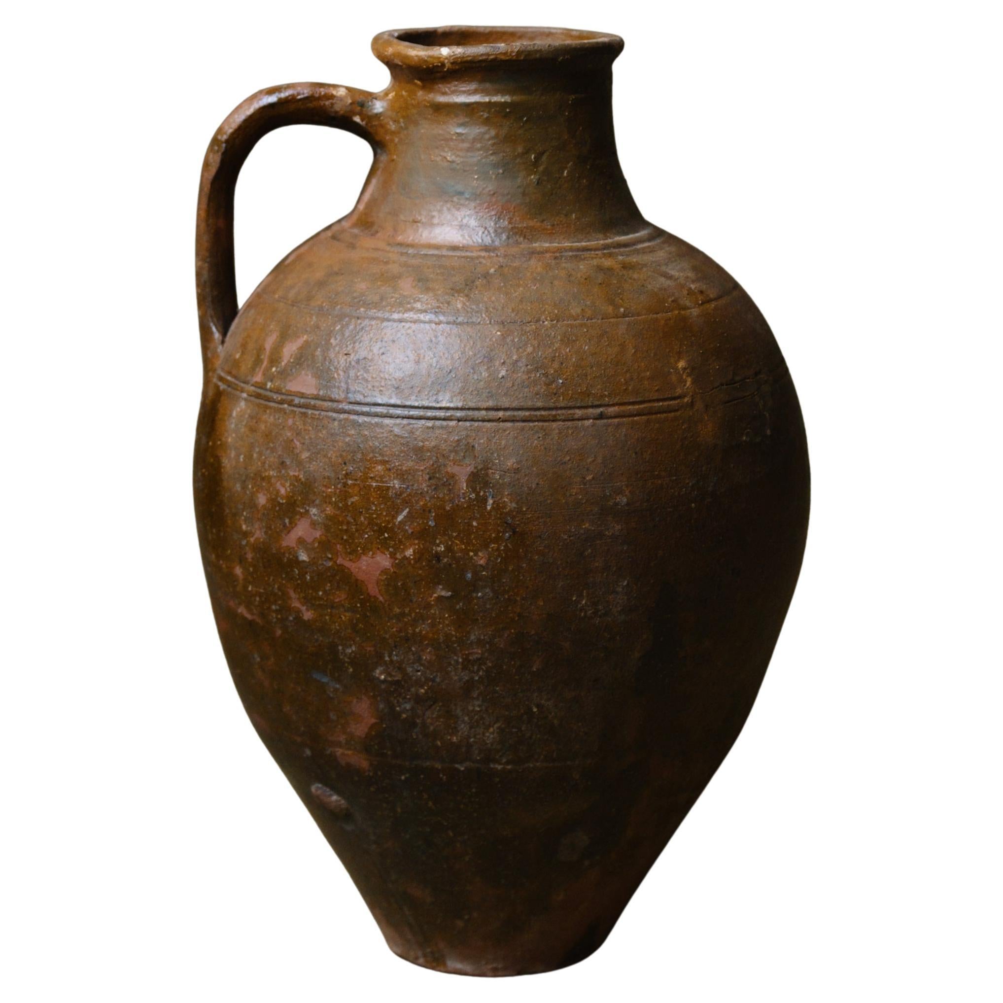 20th Century Hand Crafted Anatolian Terracotta Vase