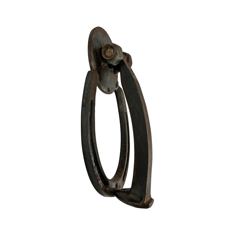 20th Century Horseshoe And Railroad Spike Doorknocker For