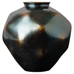 Retro 20th century hand-hammered vase by famous Gyokusendo