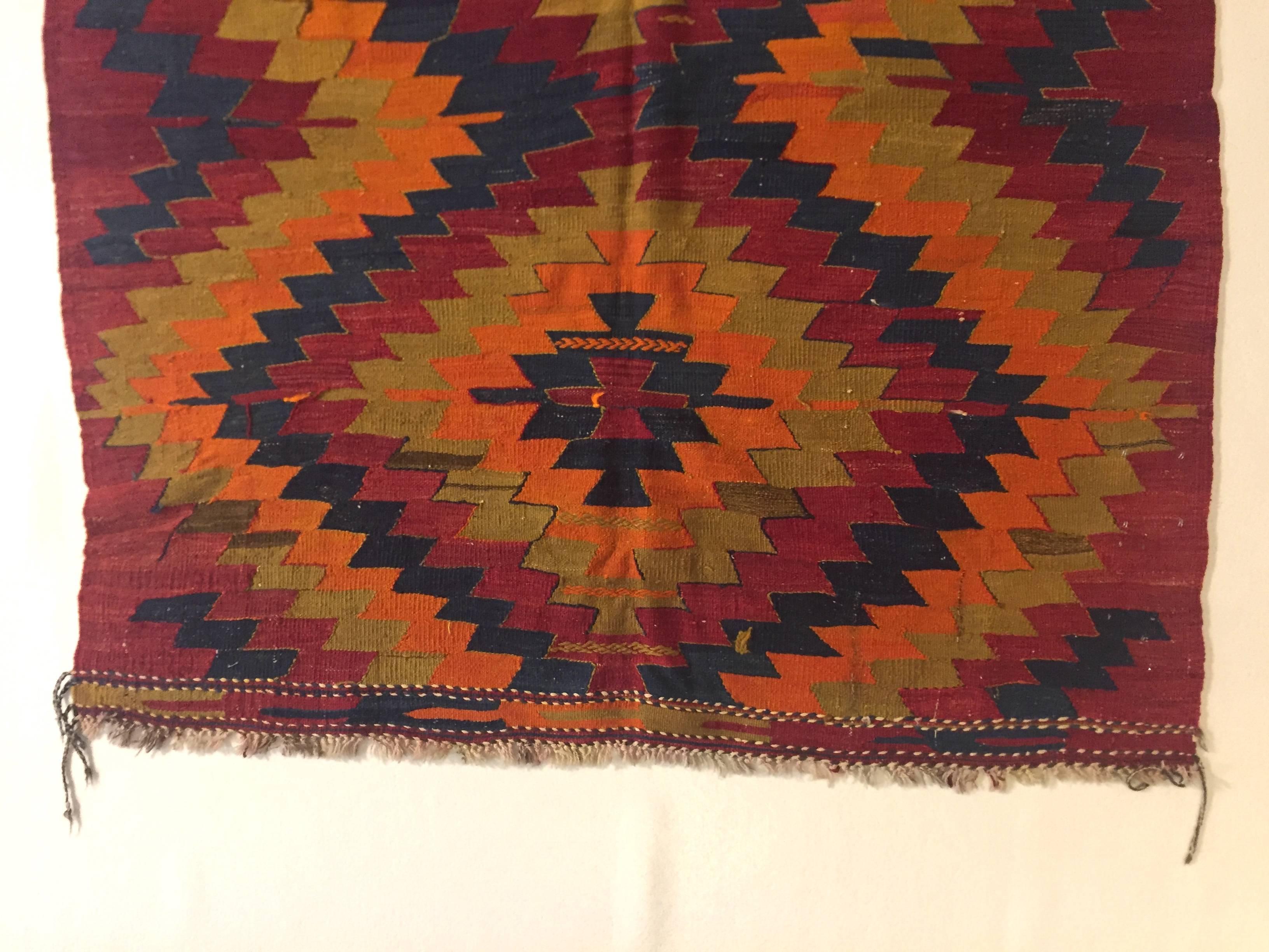 Handgeknüpfter türkischer anatolischer Konya-Kelim-Teppich aus Wolle, 20. Jahrhundert im Angebot 6