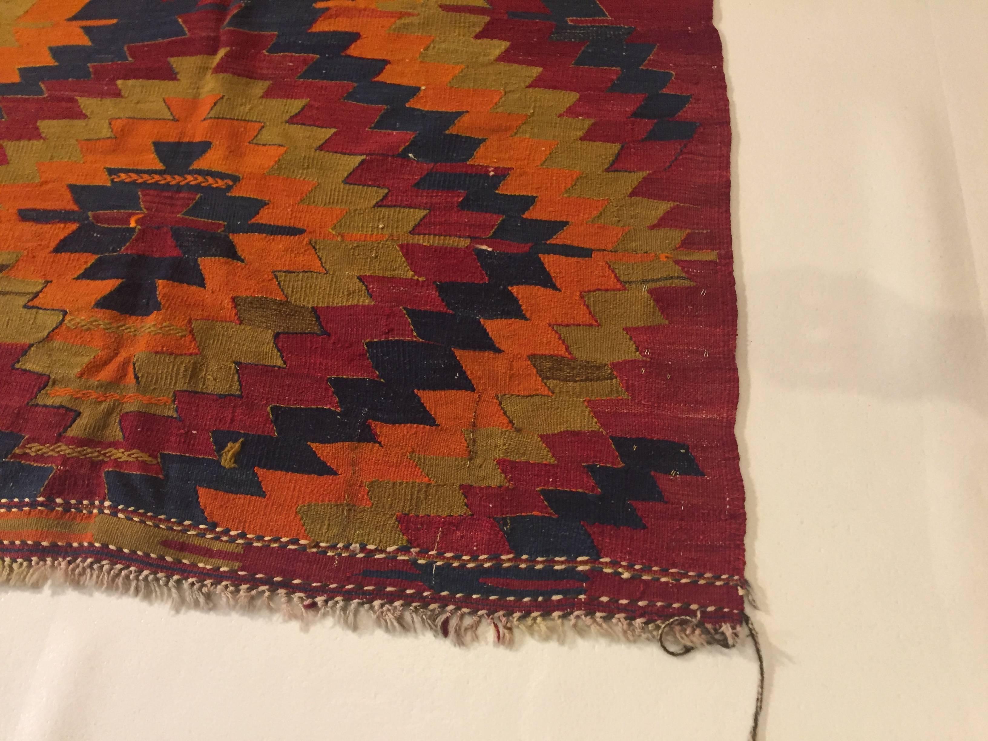 Handgeknüpfter türkischer anatolischer Konya-Kelim-Teppich aus Wolle, 20. Jahrhundert im Angebot 8