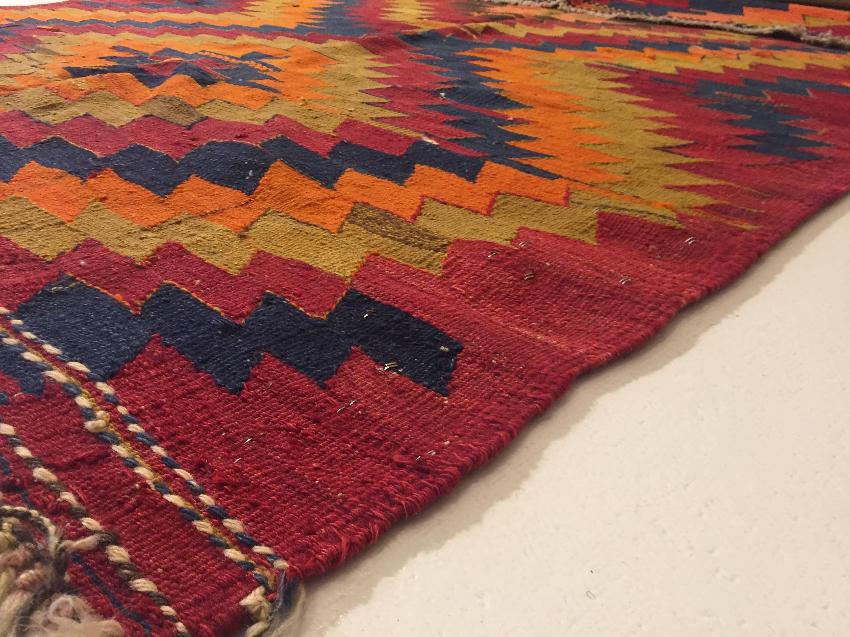 Handgeknüpfter türkischer anatolischer Konya-Kelim-Teppich aus Wolle, 20. Jahrhundert im Angebot 11