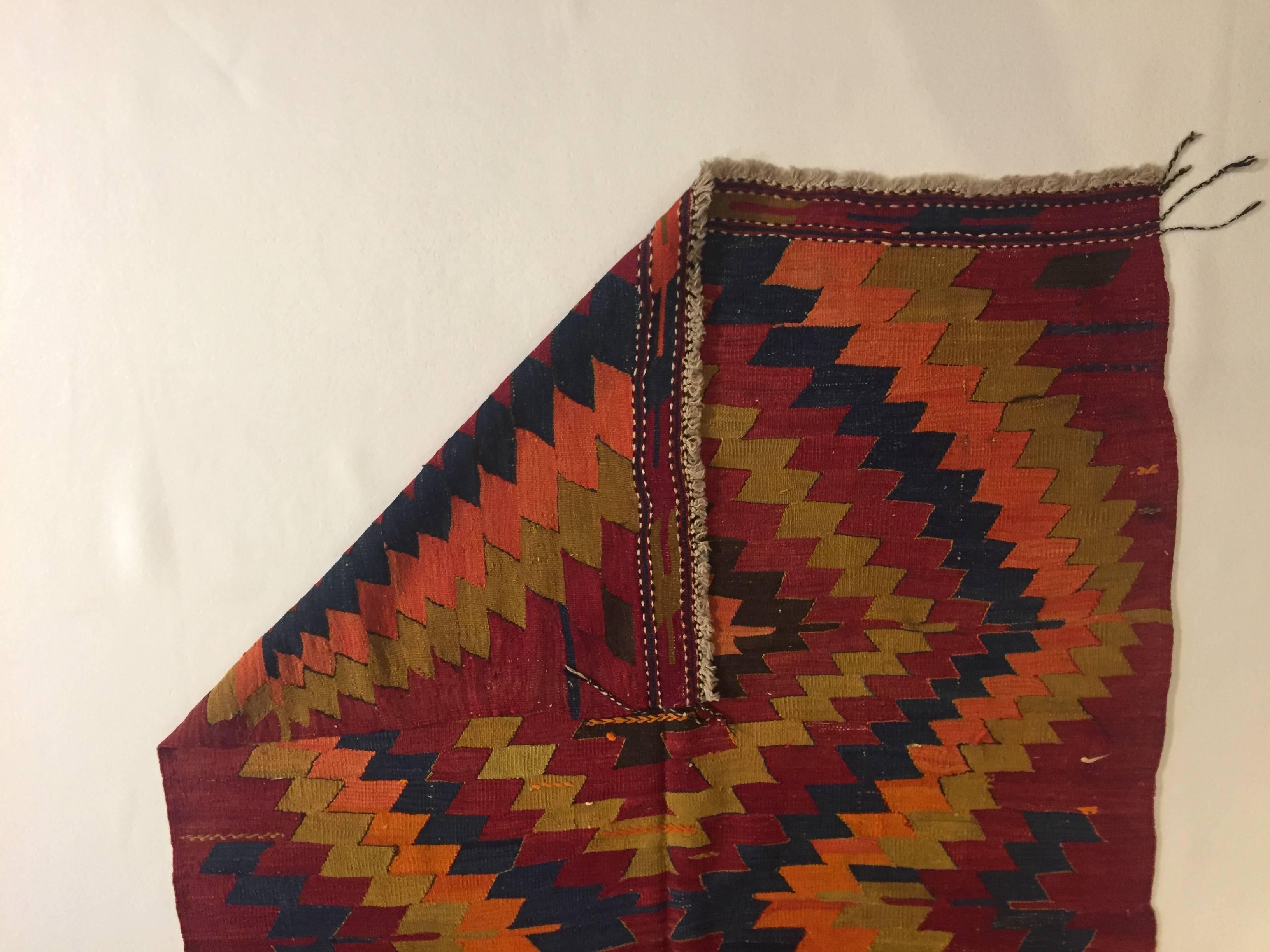 Handgeknüpfter türkischer anatolischer Konya-Kelim-Teppich aus Wolle, 20. Jahrhundert (Türkisch) im Angebot
