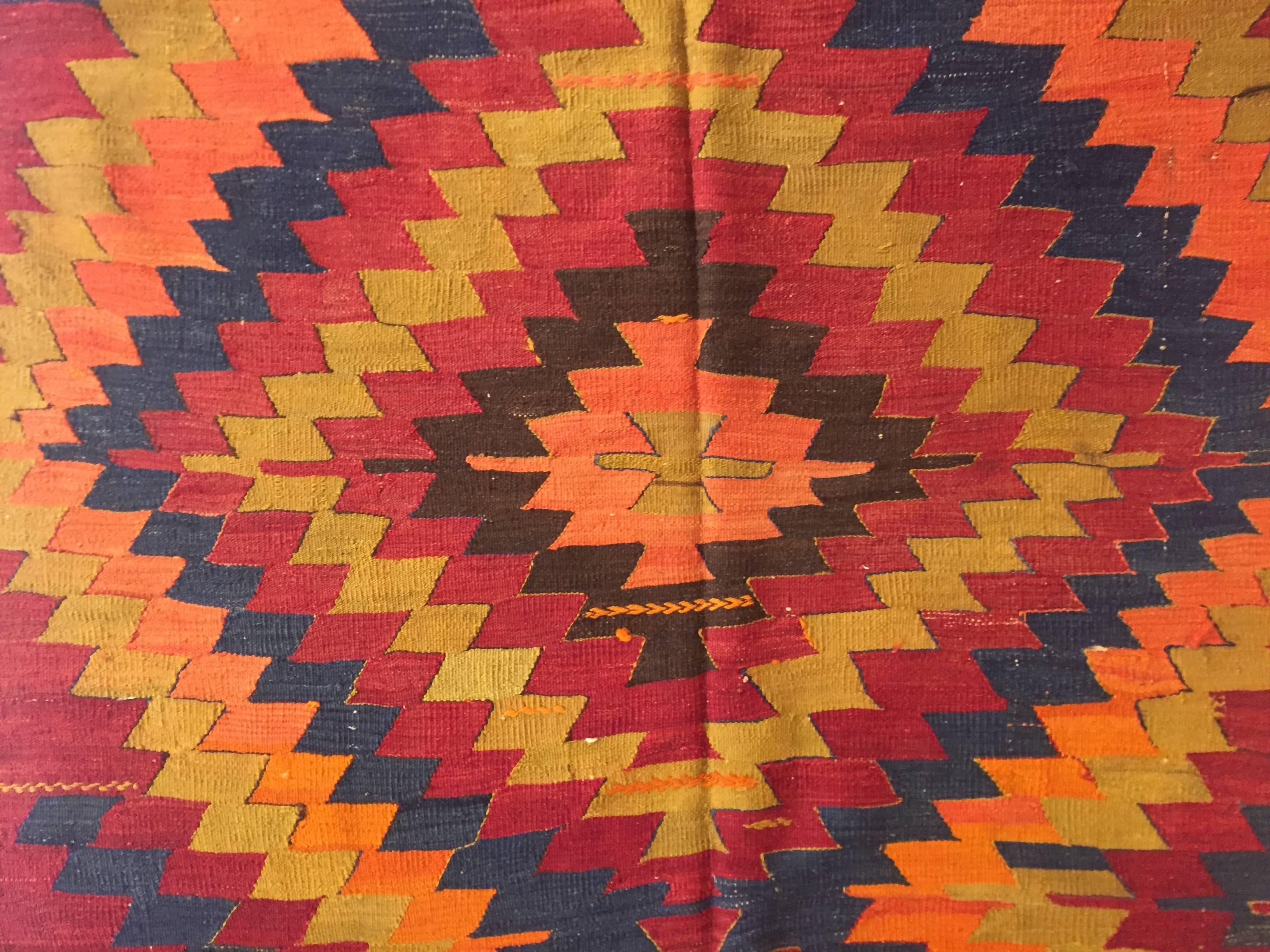 Handgeknüpfter türkischer anatolischer Konya-Kelim-Teppich aus Wolle, 20. Jahrhundert im Zustand „Gut“ im Angebot in Firenze, IT