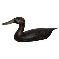 Handbemalter Duck Decoy Vintage-Deko-Objekt aus dem 20. Jahrhundert