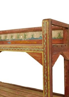 20th Century Hand Painted Indian Kitchenette with Hand Painted Tile Details