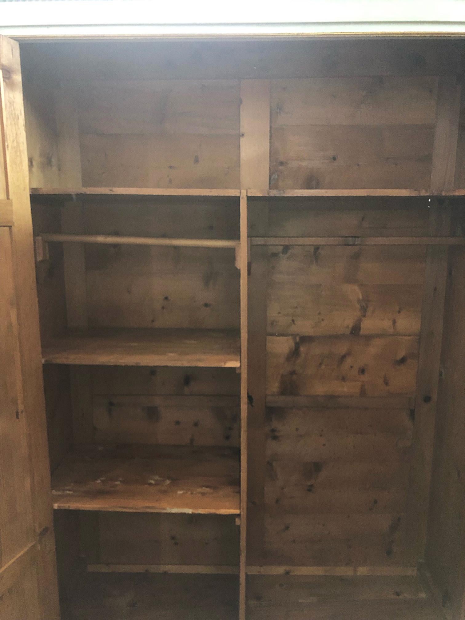 20th Century Hand painted Italian wardrobe with two doors For Sale at