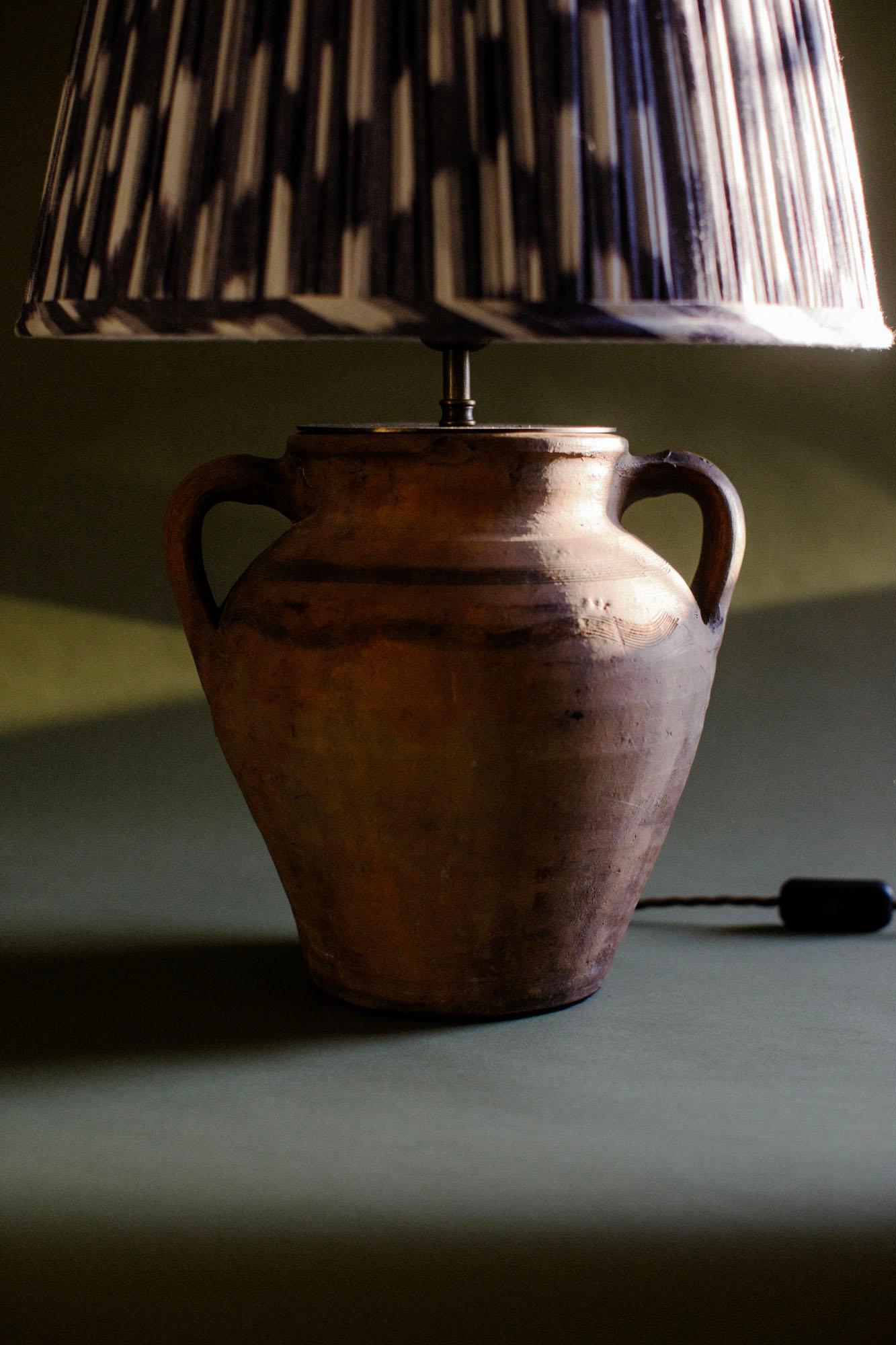 Mid-20th Century 20th Century Handcrafted Turkish Terracotta Table Lamp