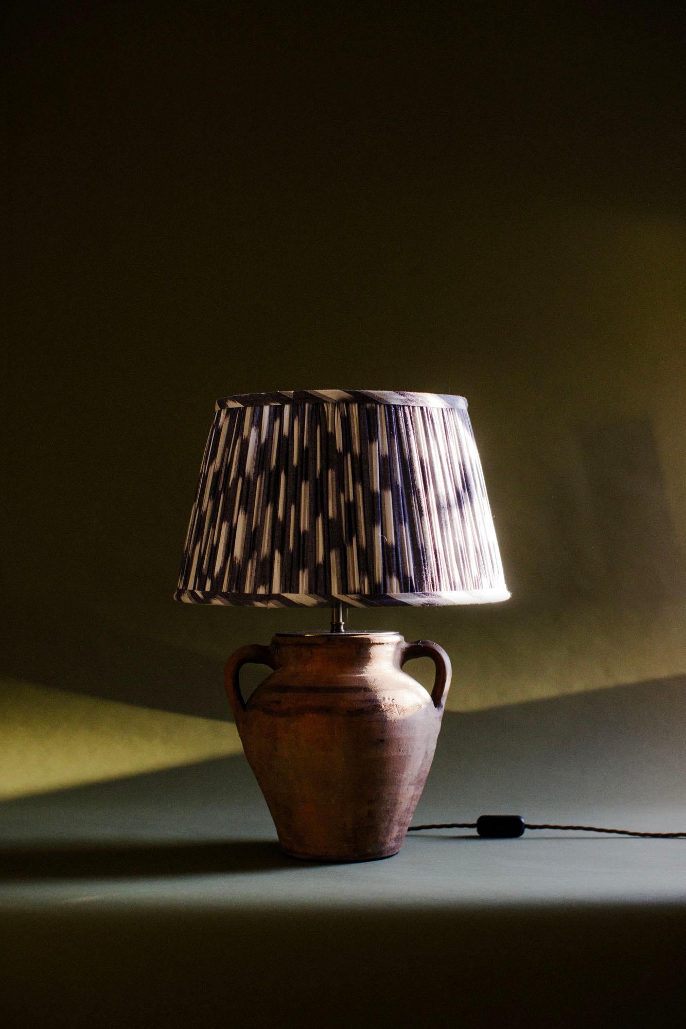 Clay 20th Century Handcrafted Turkish Terracotta Table Lamp
